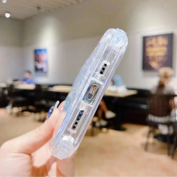 iPhone 11 | Heart- Shaped Boing Glitter Clear Phone Case - Picture 3 of 4